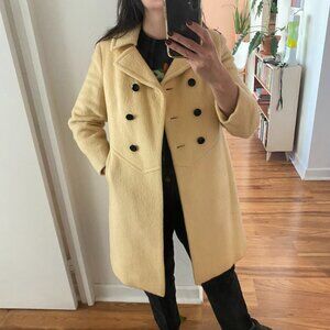 Gorgeous Meela Vintage Hong Kong Wool, Satin and fur Peacoat